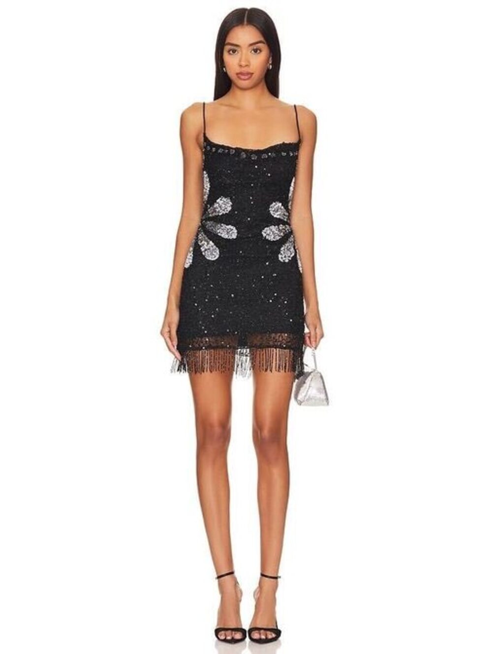Tularosa Bellini Sequin Dress in Black Burst
